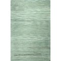 Bashian Bashian R129-AQ-8X10-HG238 Greenwich Collection Abstract Contemporary Wool & Viscose Hand Tufted Area Rug; Aqua - 7 ft. 9 in. x 9 ft. 9 in. R129-AQ-8X10-HG238